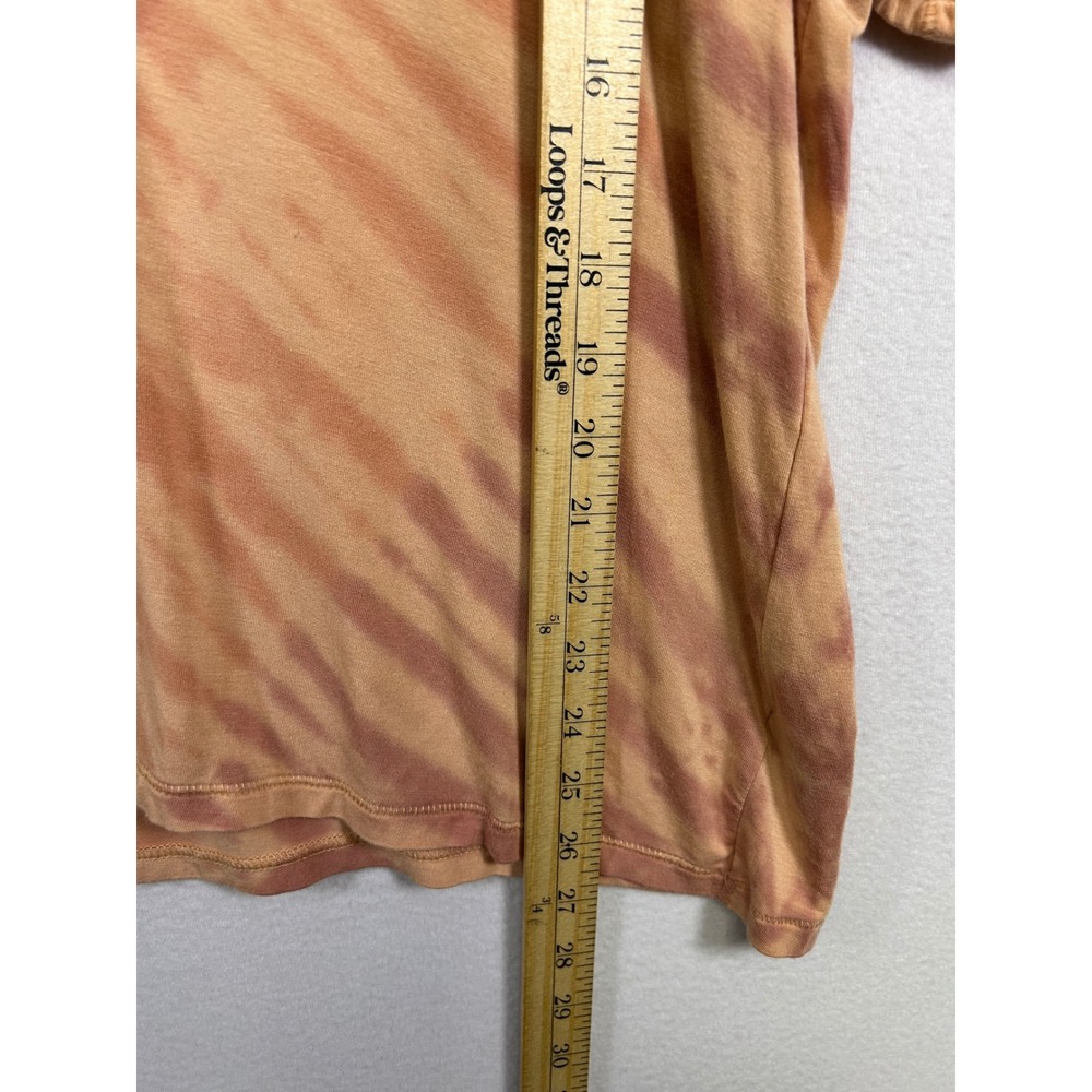 Boho Hippie American Eagle Womens Large Orange Tie Dye Soft & Sexy V-Neck Tee - Picture 5 of 8